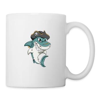 Cadeau pirate requin pirate poisson meme caraïbes - Mug blanc - blanc - Droite