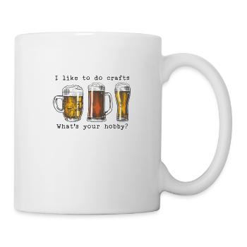 Wasser Hopfen Malz Hefe Bier brauen Heimbrauer - Tasse - Weiß - Rechts
