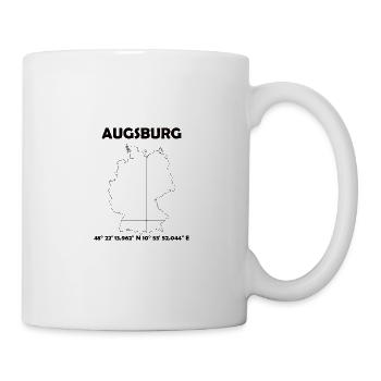 Augsburg Karte - Tasse - Weiß - Rechts