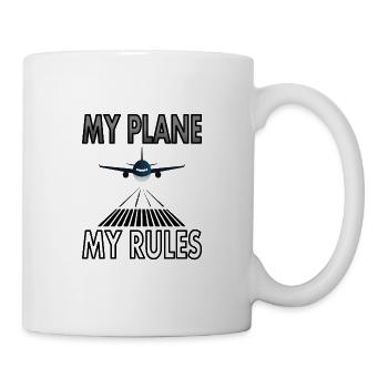 Flugzeug fliegen Pilotin stolzer Pilot Geschenk - Tasse - Weiß - Rechts