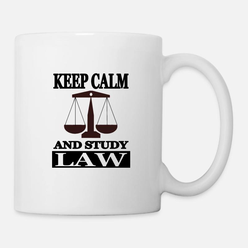 J’étudie le droit j’aime avocat étudiant - Mug blanc - blanc