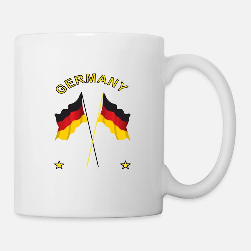 Deutschland Deutscher Deutsche Flagge Geschenkidee - Tasse - Weiß