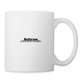 Baltrum Koordinaten - Tasse - Weiß - Rechts