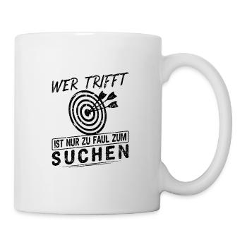 Bogenschießen Zielscheibe Bogensport Pfeil Bogen - Tasse - Weiß - Rechts