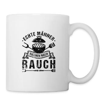 Grillen Räuchern Smoke BBQ Grillmeister - Tasse - Weiß - Rechts