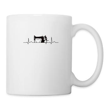 Je vais faire un coup de cousu pour les amateurs de couture. - Mug blanc - blanc - Droite