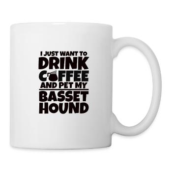 Basset Hound Coffee Dog Mistress Dog Gift - Mug - white - Right