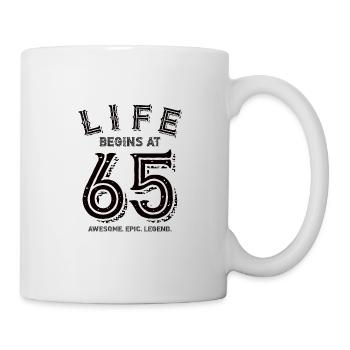 65 years birthday 65 years of life gift - Mug - white - Right