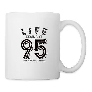 95th birthday - 95 years on earth - Mug - white - Right