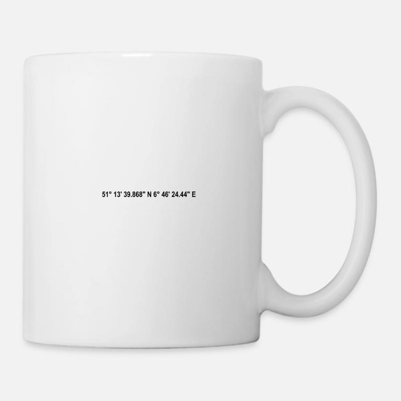 Düsseldorf Koordinaten - Tasse - Weiß