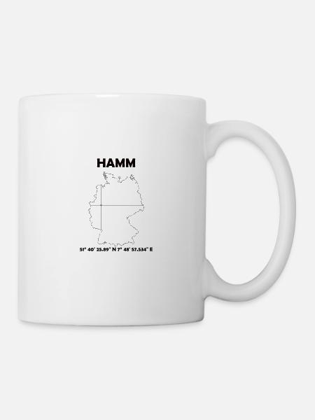 Hamm Karte - Tasse - Weiß