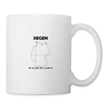 Siegen Karte - Tasse - Weiß - Rechts