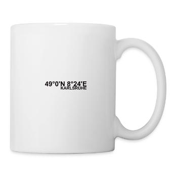 Karlsruhe Koordinaten - Tasse - Weiß - Rechts