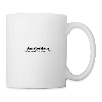 Amsterdam Coordonnées - Mug blanc - blanc - Droite