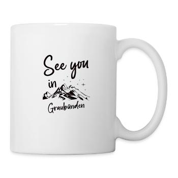 Graubründen Suisse randonnée et ski - Mug blanc - blanc - Droite