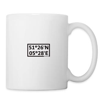 Coordonnées d’Eindhoven - Mug blanc - blanc - Droite