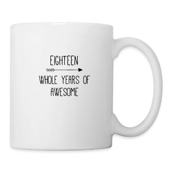 Birthday 18 Whole Years Of Awesome - Mug - white - Right