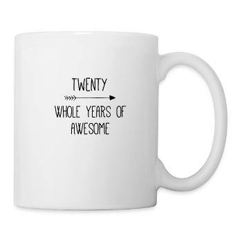 Birthday 20 Whole Years Of Awesome - Mug - white - Right