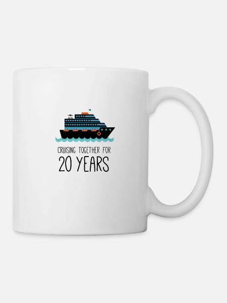 Croisière ensemble pour 20 ans anniversaire de mariage - Mug blanc - blanc