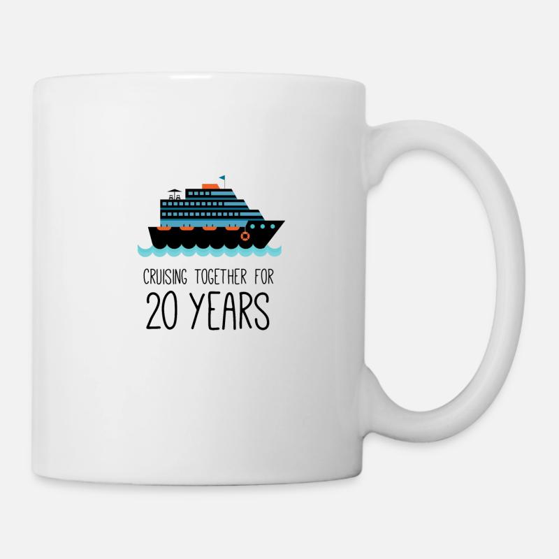 Croisière ensemble pour 20 ans anniversaire de mariage - Mug blanc - blanc