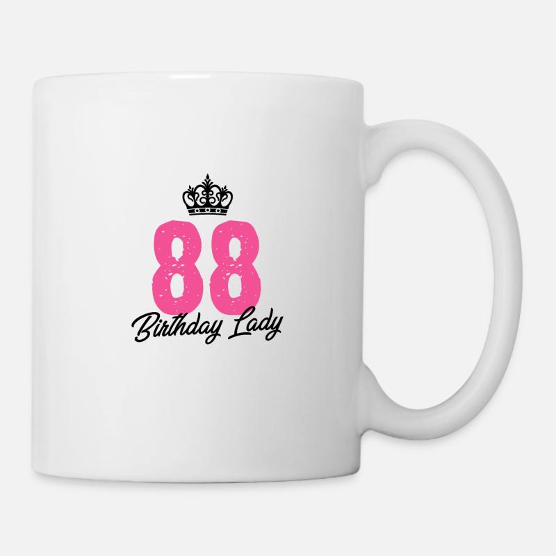 88 Jahre alte Geburtstagsdame - Tasse - Weiß