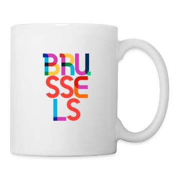 Brussels Belgium Pop Art Letters - Mug - white - Right