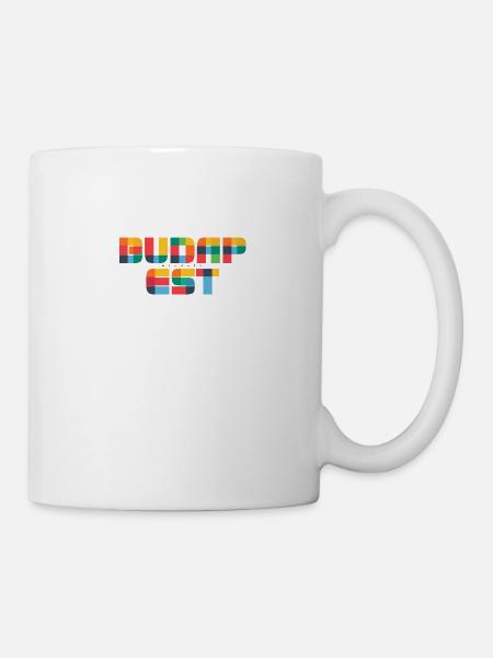 Budapest Ungarn CMYK Pop Art Stil - Tasse - Weiß