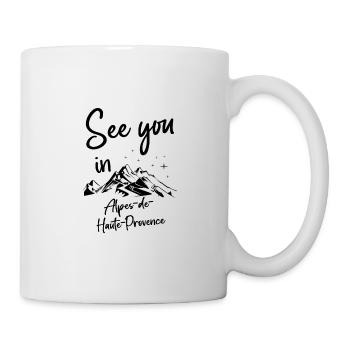 Alpes-de-Haute-Provence France Skiing - Mug - white - Right