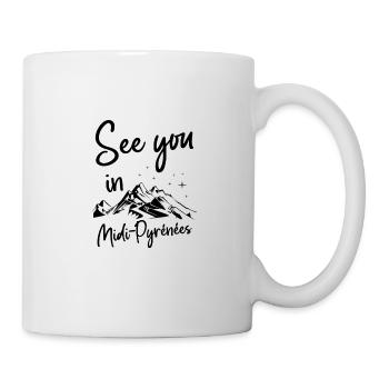 Midi-Pyrénées France randonnée et ski - Mug blanc - blanc - Droite