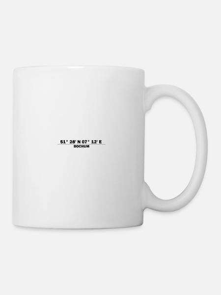 Bochum Koordinaten - Tasse - Weiß