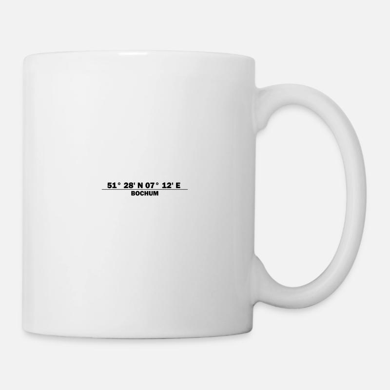 Bochum Koordinaten - Tasse - Weiß