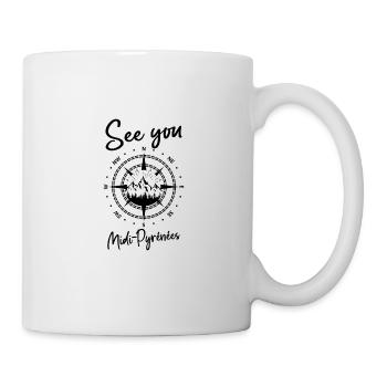Midi-Pyrénées France hiking and skiing - Mug - white - Right