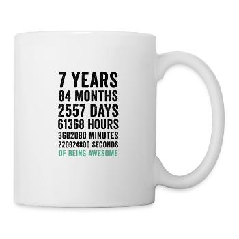 Birthday 7 Years Of Being Awesome - Mug - white - Right