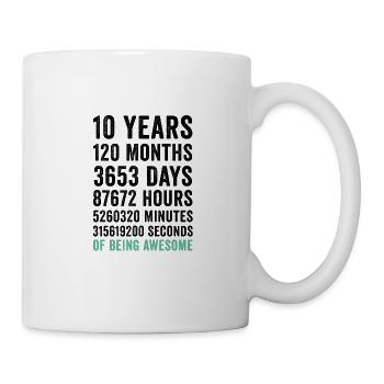 Anniversaire 10 ans d’être génial - Mug blanc - blanc - Droite