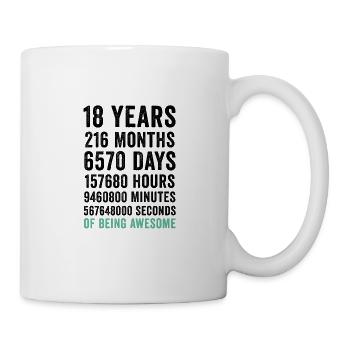 Anniversaire 18 ans d’être génial - Mug blanc - blanc - Droite