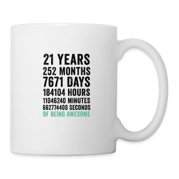 Birthday 21 Years Of Being Awesome - Mug - white - Right