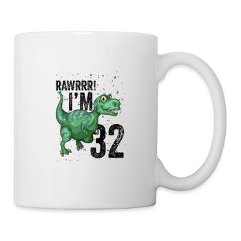 Rawrrr J’ai 32 ans Drôle d’anniversaire - Mug blanc - blanc - Droite