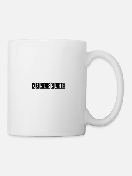 Karlsruhe Flughafentafel - Tasse - Weiß