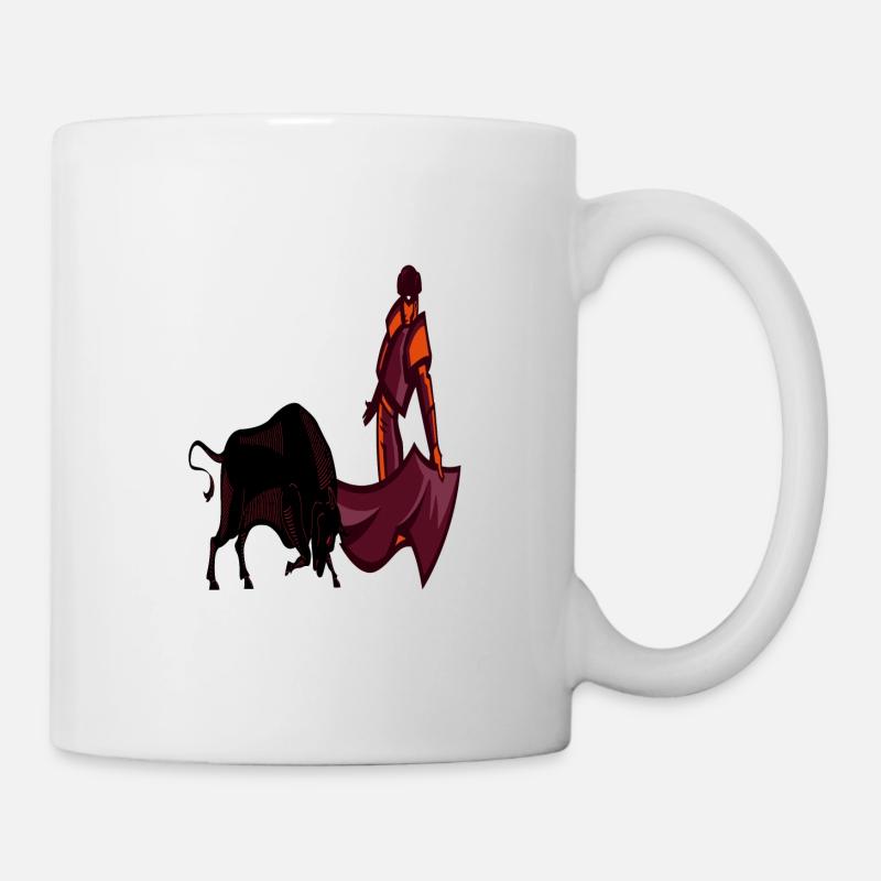 Stierkampf in Spanien Stier Kampfarena Geschenk - Tasse - Weiß
