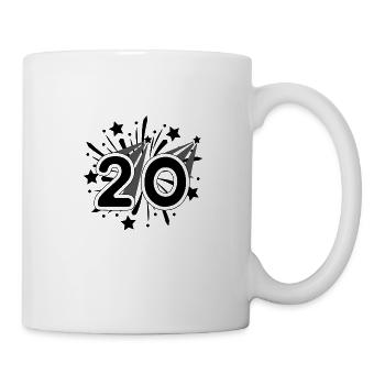 20 years old 20th birthday party number 20 - Mug - white - Right