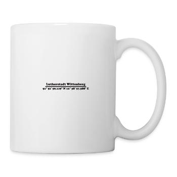 Lutherstadt Wittenberg Koordinaten - Tasse - Weiß - Rechts