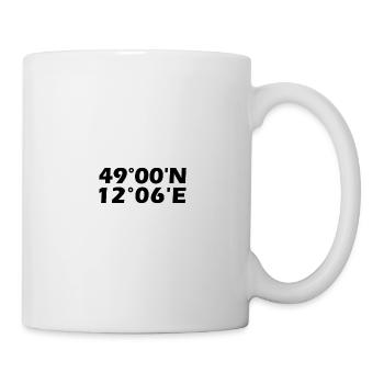 Coordonnées de Ratisbonne - Mug blanc - blanc - Droite