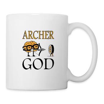 Bogenschießen ist meine Leidenschaft Geschenkidee - Tasse - Weiß - Rechts