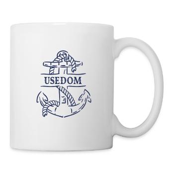 Usedom Ostsee - Leuchtturm Anker - Tasse - Weiß - Rechts