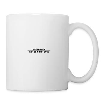 Coordonnées de Wiesbaden - Mug blanc - blanc - Droite