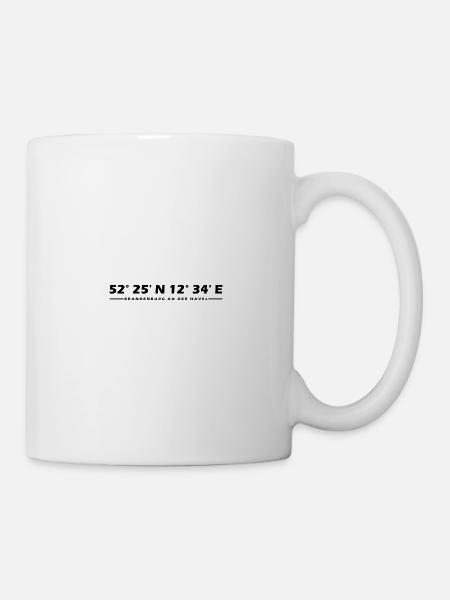 Brandenburg an der Havel Koordinaten - Tasse - Weiß