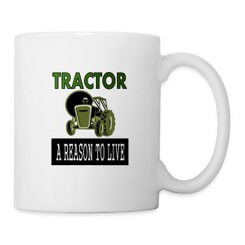 La conduite d’un tracteur est une raison de vivre un cadeau - Mug blanc - blanc - Droite