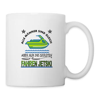 Jetski fahren Jetskifahrer Wassersport Geschenk - Tasse - Weiß - Rechts