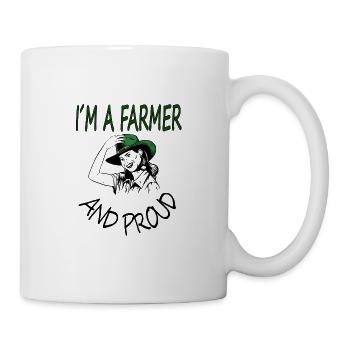 I am proud farmer farm farmer gift - Mug - white - Right