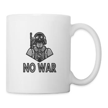 pas de guerre pas d’armes cadeau de signe gratuit - Mug blanc - blanc - Droite